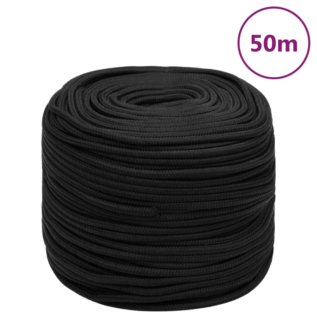 8720287127765_a_en_hd_1 vidaXL Boat Rope Full Black 6 mm 50 m Polypropylene - Image 1