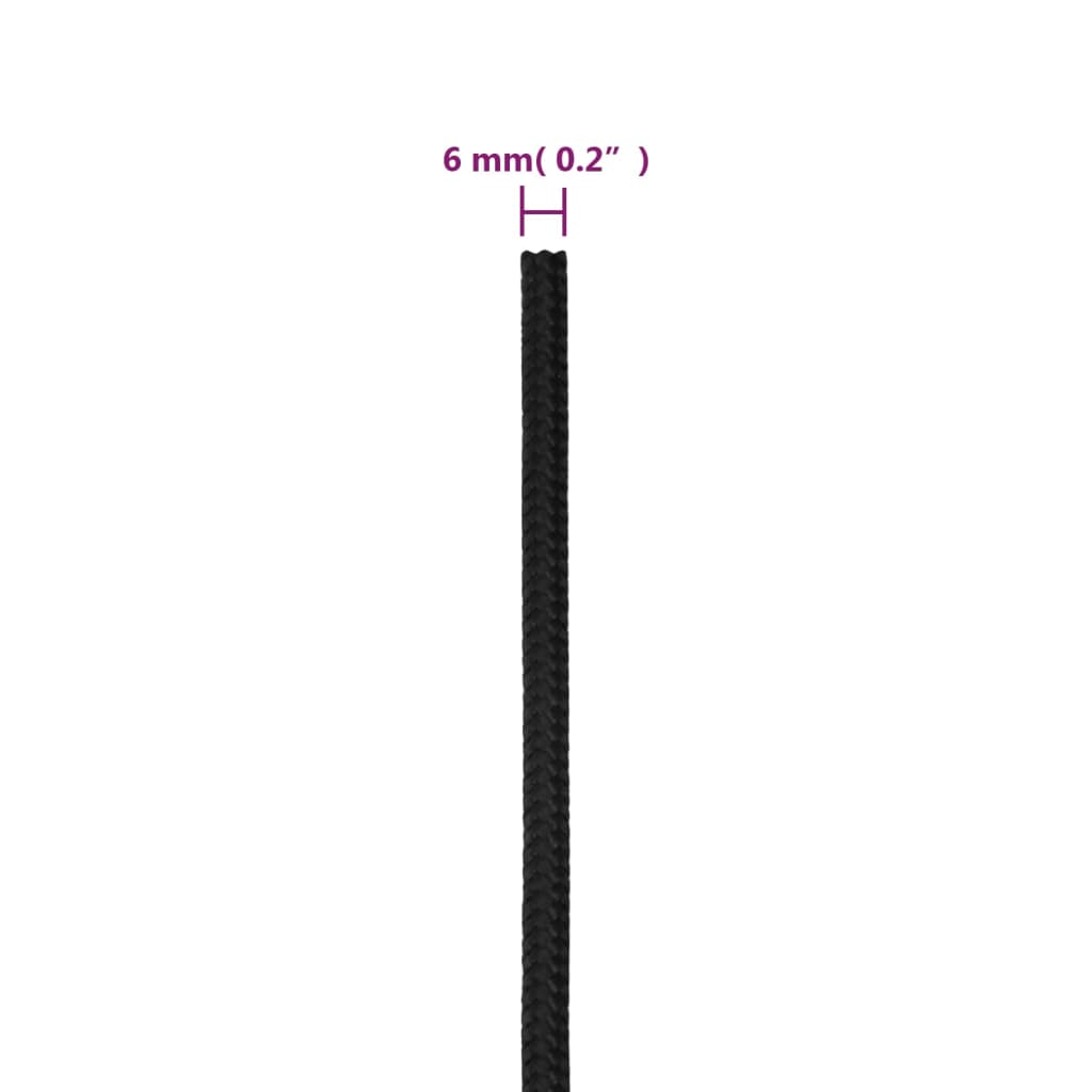 8720287127765_g_en_hd_5 vidaXL Boat Rope Full Black 6 mm 50 m Polypropylene - Image 6