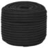 vidaXL Boat Rope Full Black 12 mm 100 m Polypropylene - Image 2
