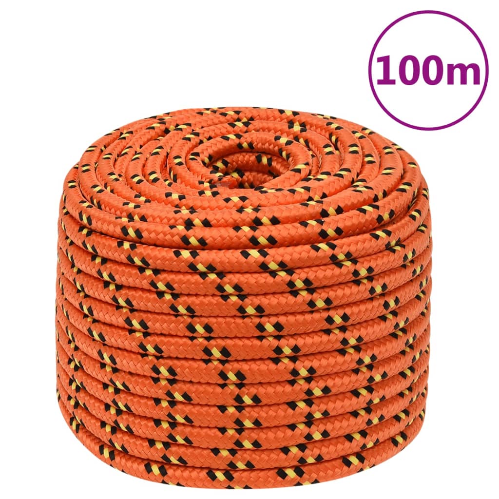 8720287129516_a_en_hd_1 vidaXL Boat Rope Orange 12 mm 100 m Polypropylene - Image 1