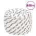 vidaXL Braided Boat Rope White 12 mmx100 m Polyester - Image 6