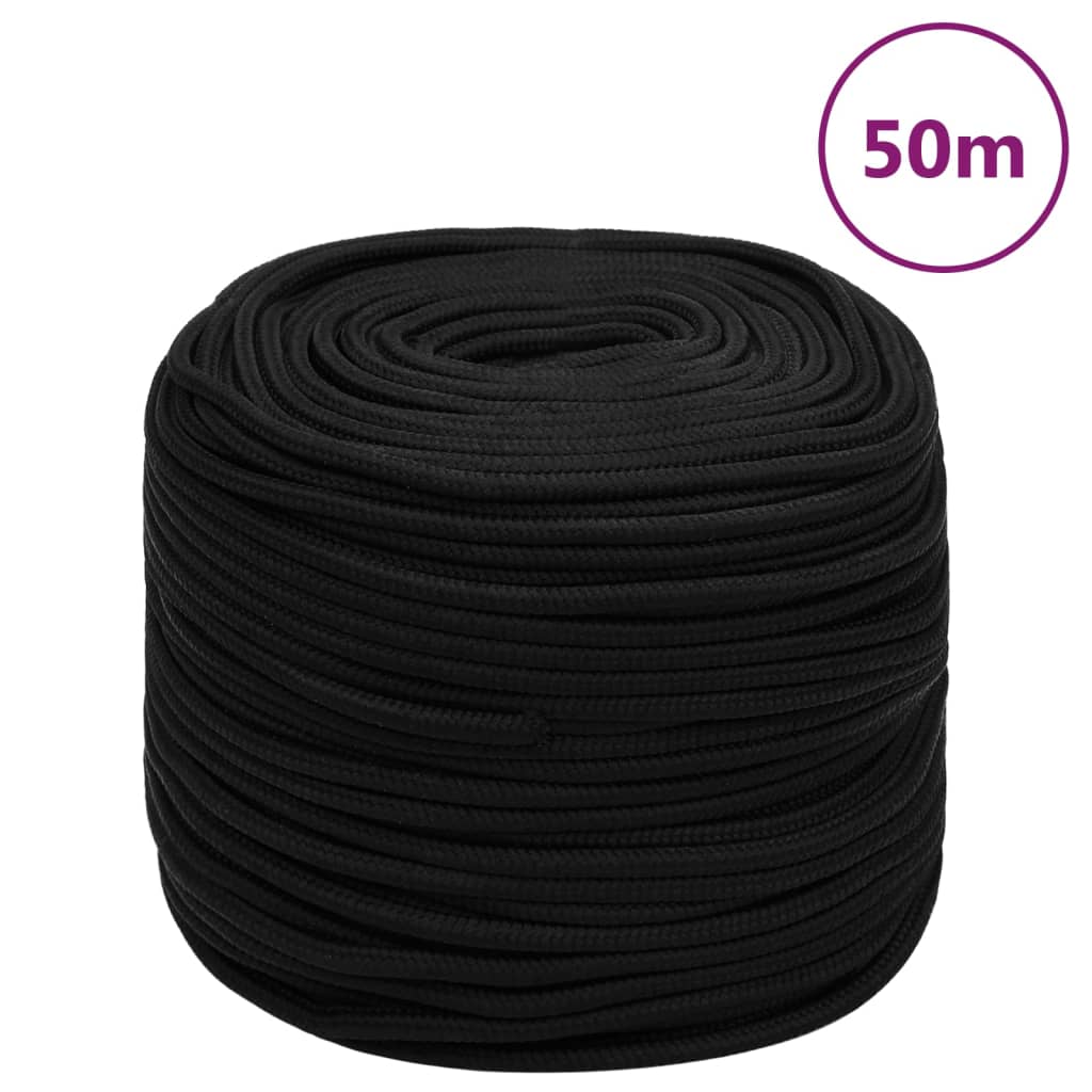 8720287130970_a_en_hd_1 vidaXL Work Rope Black 8 mm 50 m Polyester - Image 1