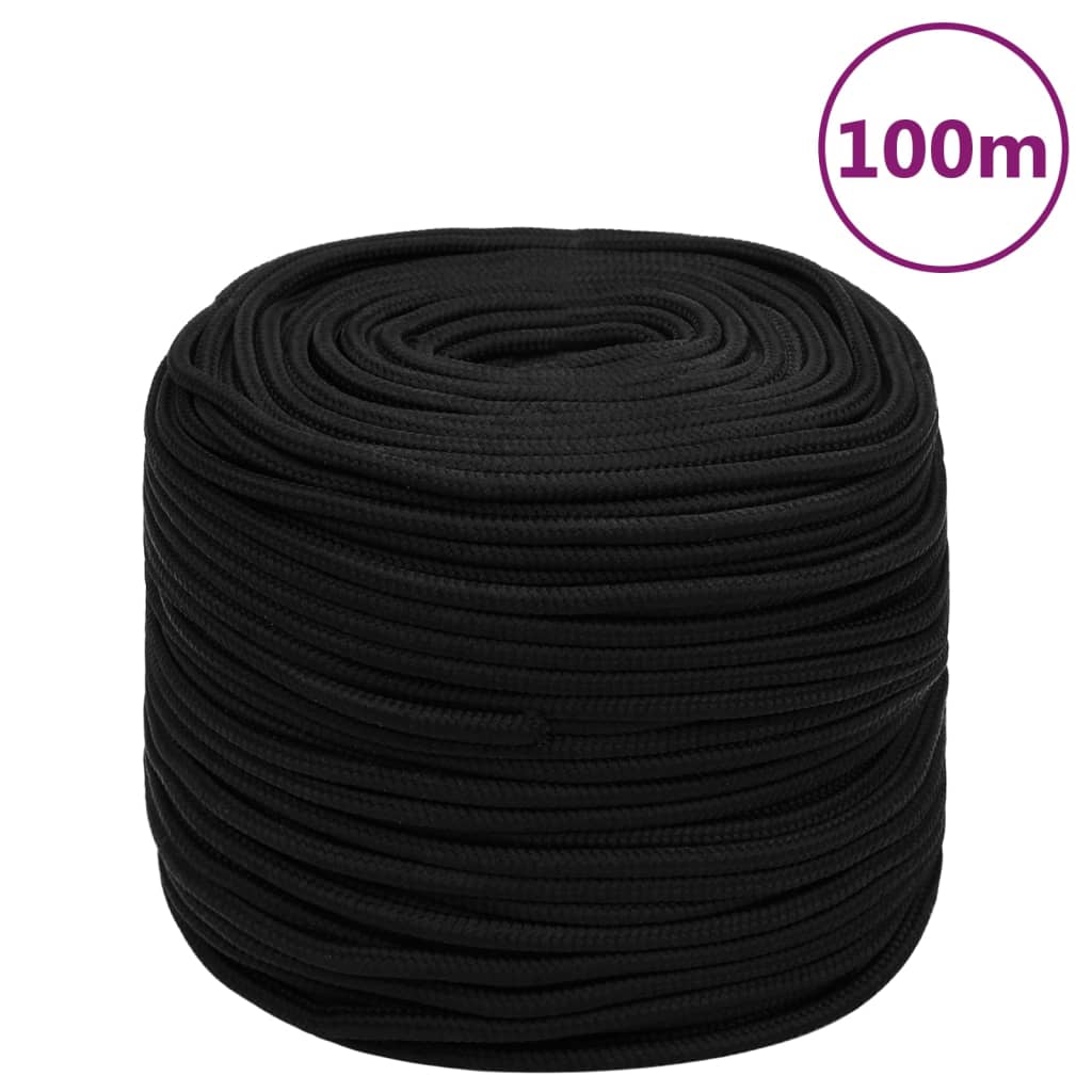 8720287131038_a_en_hd_1 vidaXL Work Rope Black 10 mm 100 m Polyester - Image 1