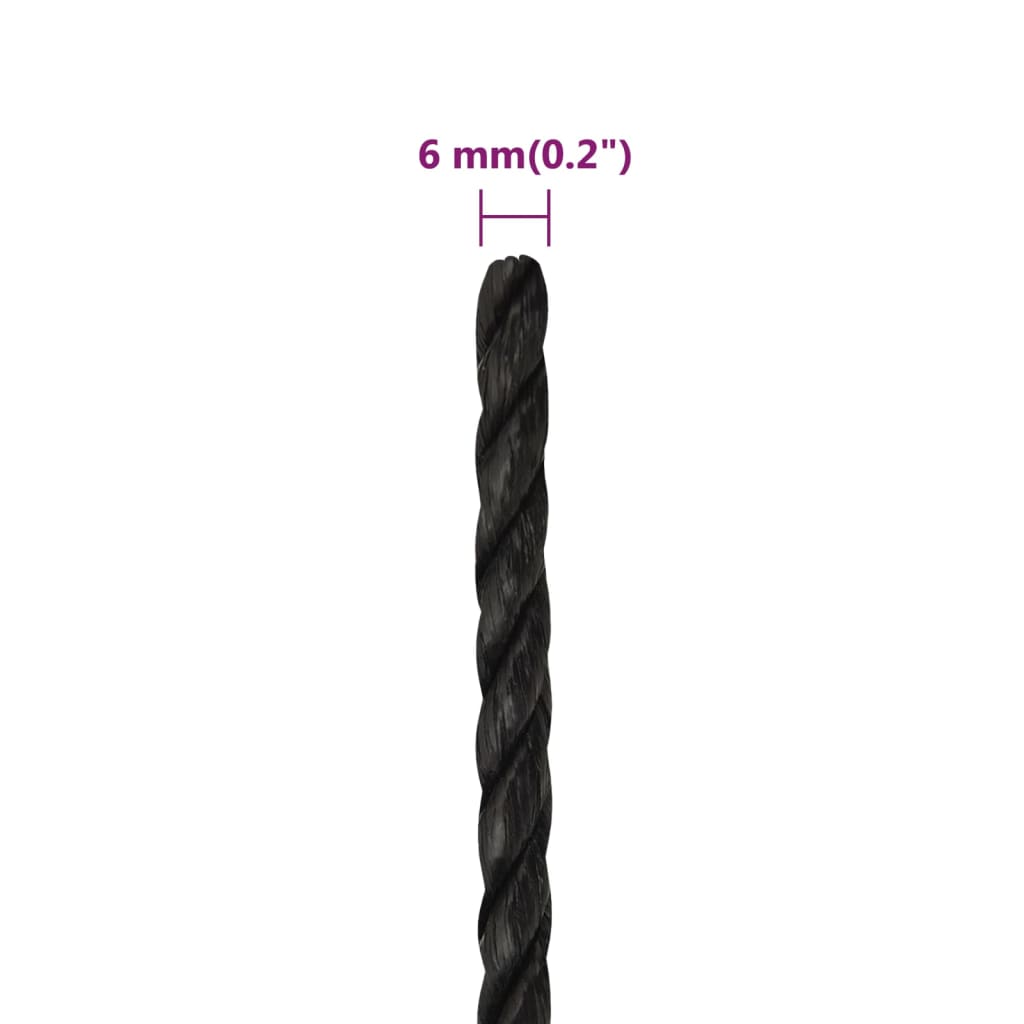 8720287132073_g_en_hd_5 vidaXL Work Rope Black 6 mm 25 m Polypropylene - Image 6