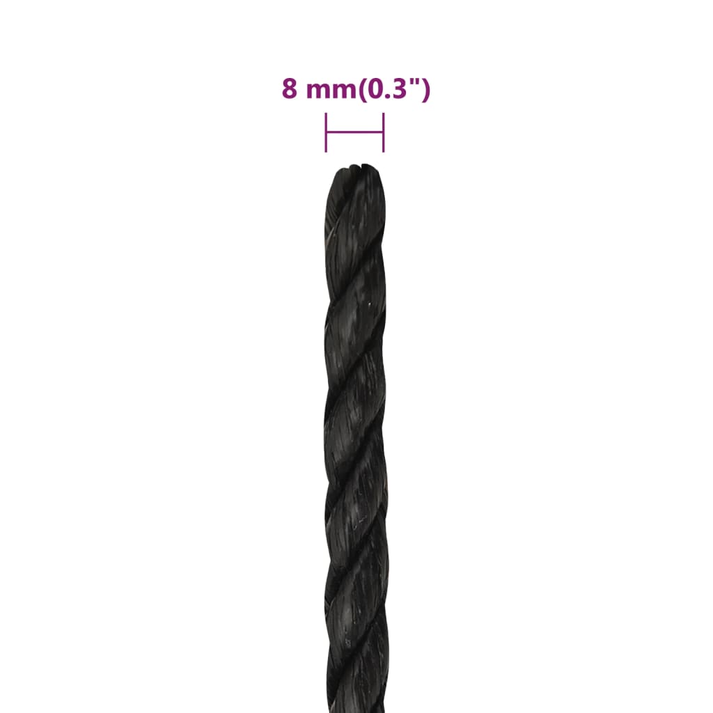8720287132127_g_en_hd_5 vidaXL Work Rope Black 8 mm 25 m Polypropylene - Image 6