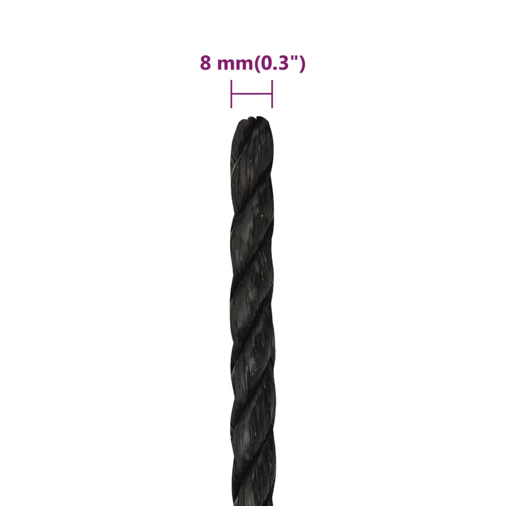 8720287132141_g_en_hd_5 vidaXL Work Rope Black 8 mm 100 m Polypropylene - Image 6