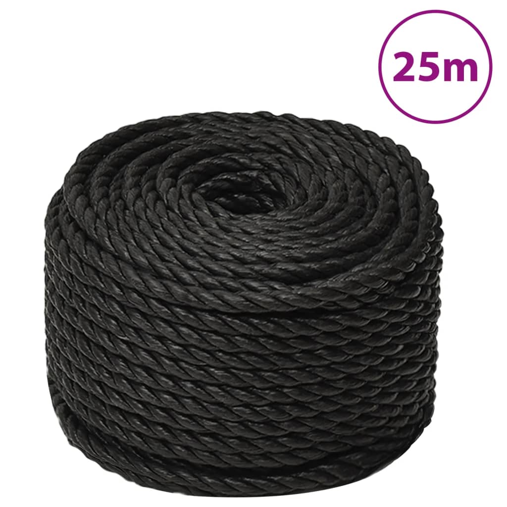 8720287132226_a_en_hd_1 vidaXL Work Rope Black 12 mm 25 m Polypropylene - Image 1