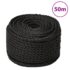 vidaXL Work Rope Black 12 mm 50 m Polypropylene