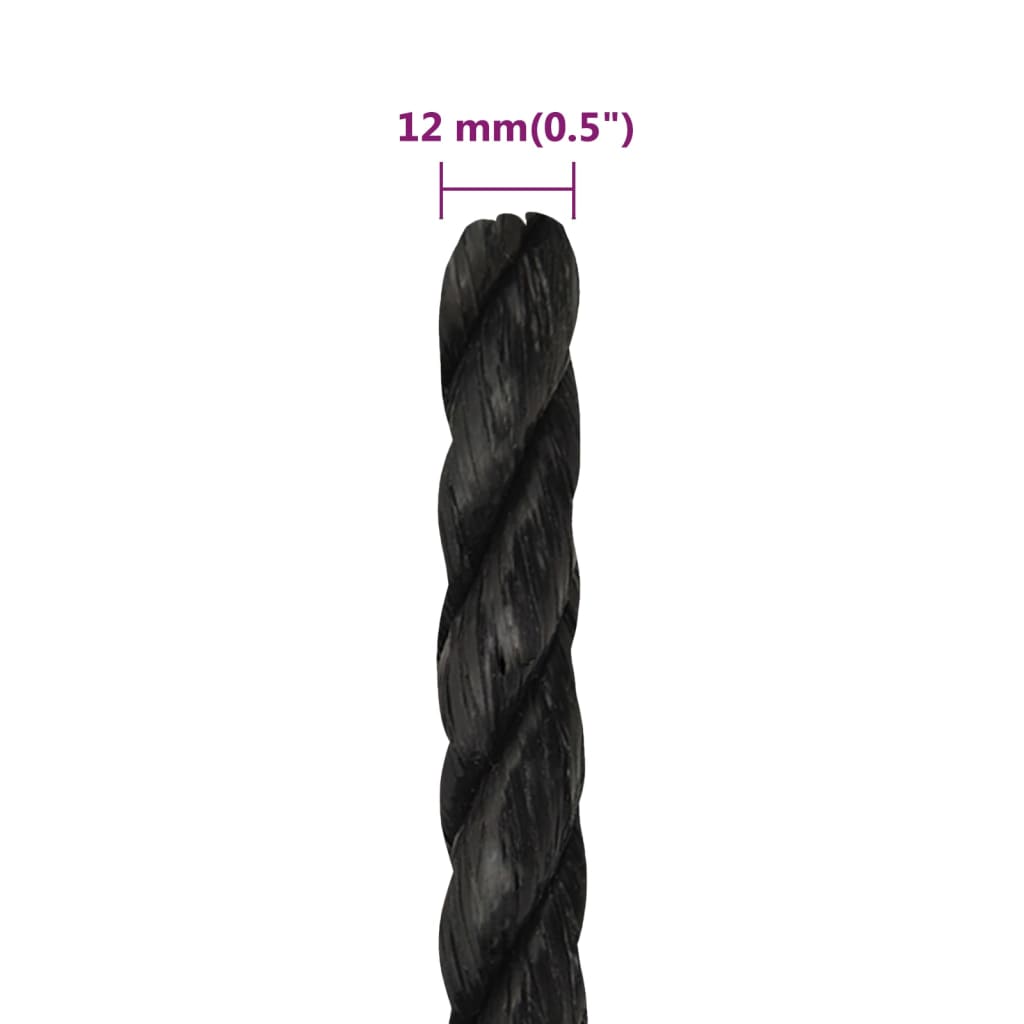 8720287132233_g_en_hd_5 vidaXL Work Rope Black 12 mm 50 m Polypropylene - Image 6
