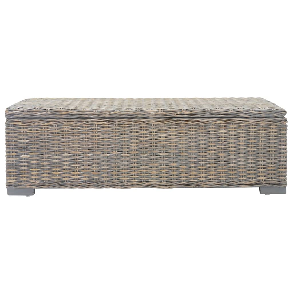 8720287132813_g_en_hd_1 vidaXL Storage Box Grey 110 cm Natural Kubu Rattan & Solid Wood Mahogany - Image 2