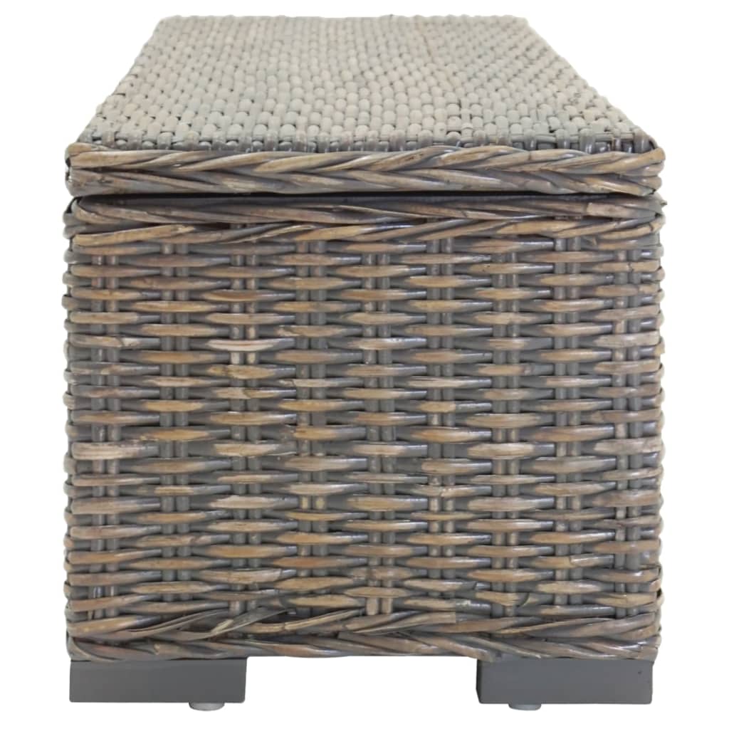 8720287132813_g_en_hd_2 vidaXL Storage Box Grey 110 cm Natural Kubu Rattan & Solid Wood Mahogany - Image 3