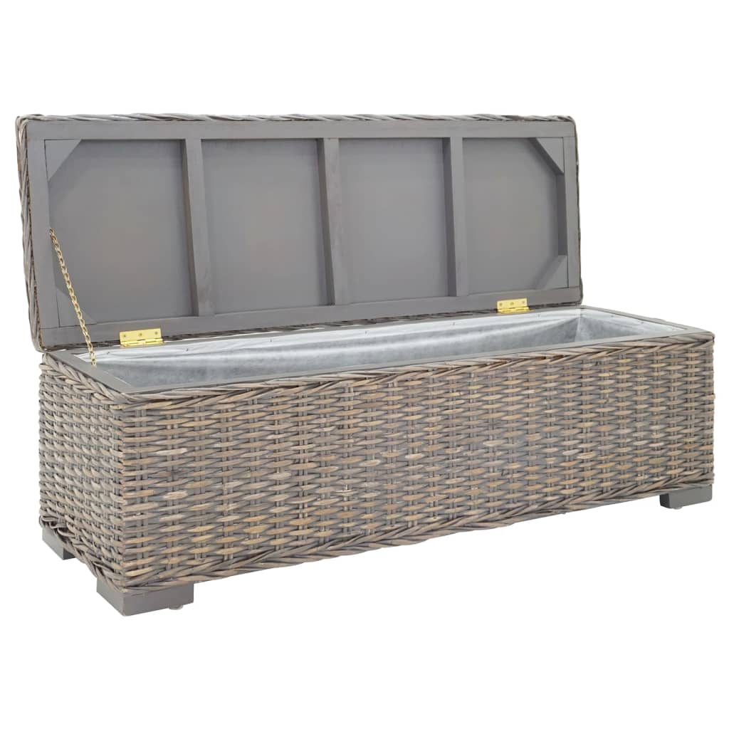 8720287132813_g_en_hd_3 vidaXL Storage Box Grey 110 cm Natural Kubu Rattan & Solid Wood Mahogany - Image 4