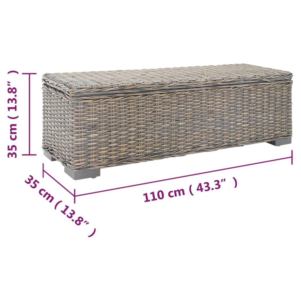 8720287132813_g_en_hd_5 vidaXL Storage Box Grey 110 cm Natural Kubu Rattan & Solid Wood Mahogany - Image 6