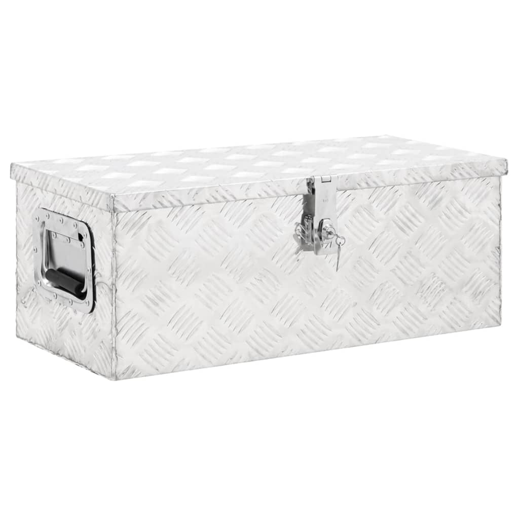 8720287132875_a_en_hd_1 vidaXL Storage Box Silver 70x31x27 cm Aluminium - Image 1