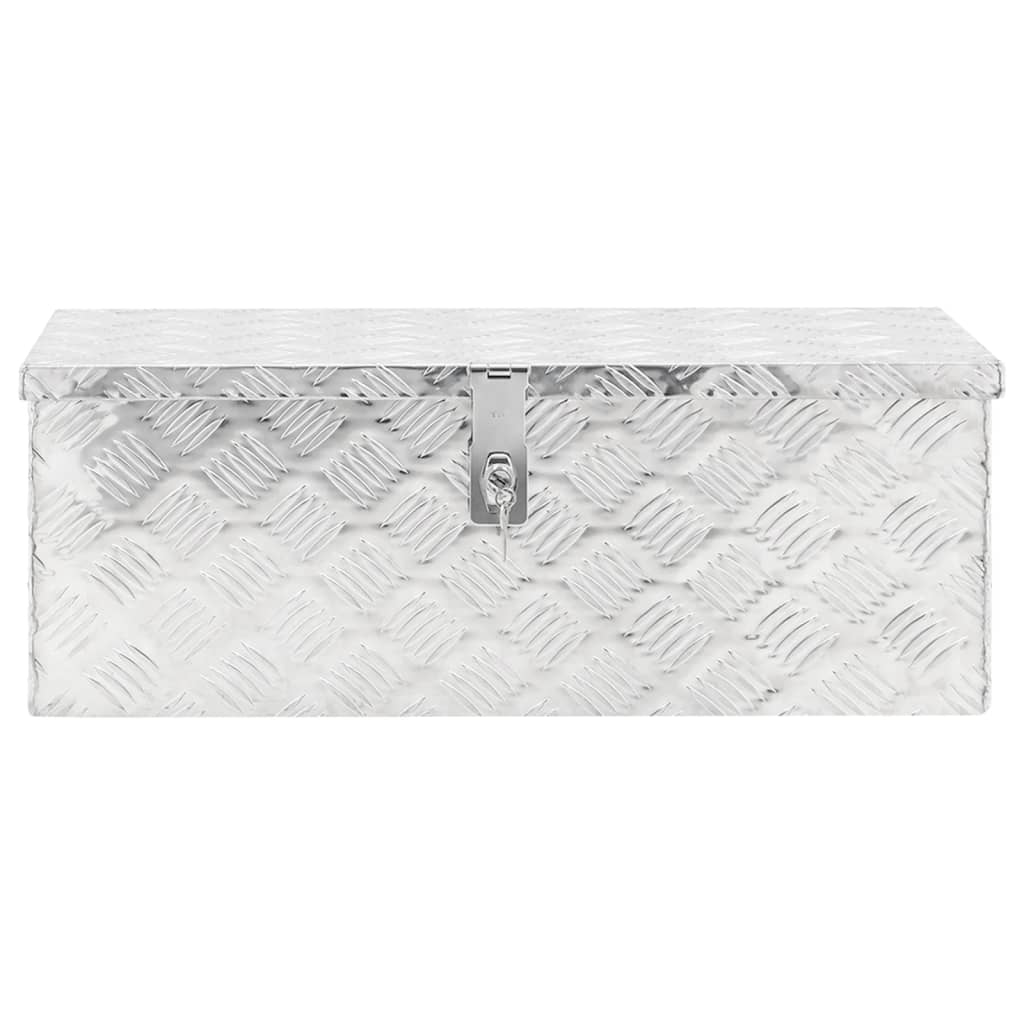 8720287132875_g_en_hd_1 vidaXL Storage Box Silver 70x31x27 cm Aluminium - Image 2