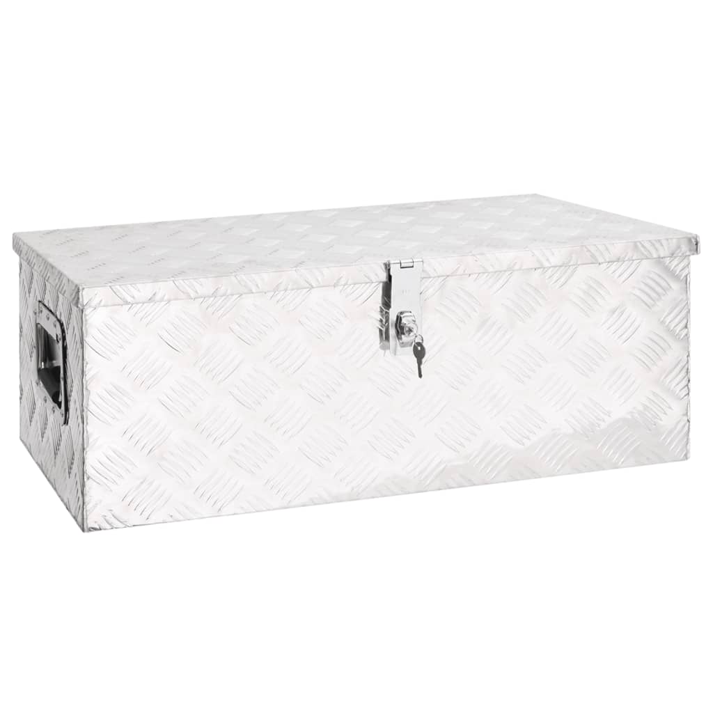 8720287132899_a_en_hd_1 vidaXL Storage Box Silver 80x39x30 cm Aluminium - Image 1