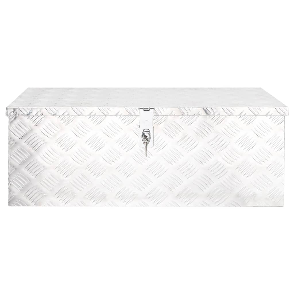 8720287132899_g_en_hd_1 vidaXL Storage Box Silver 80x39x30 cm Aluminium - Image 2