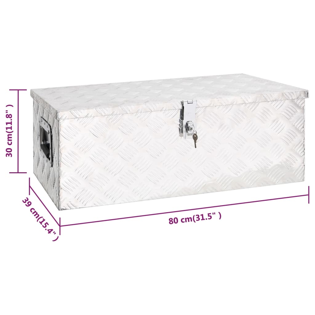 8720287132899_g_en_hd_7 vidaXL Storage Box Silver 80x39x30 cm Aluminium - Image 8