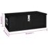 vidaXL Storage Box Black 80x39x30 cm Aluminium - Image 8