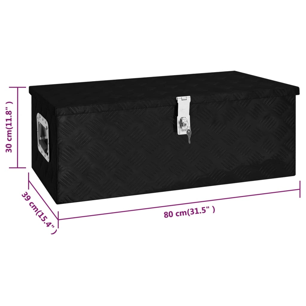 8720287132905_g_en_hd_7 vidaXL Storage Box Black 80x39x30 cm Aluminium - Image 8