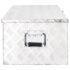 vidaXL Storage Box Silver 90x47x33.5 cm Aluminium - Image 3