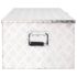 vidaXL Storage Box Silver 100x55x37 cm Aluminium - Image 3