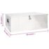 vidaXL Storage Box Silver 100x55x37 cm Aluminium - Image 8
