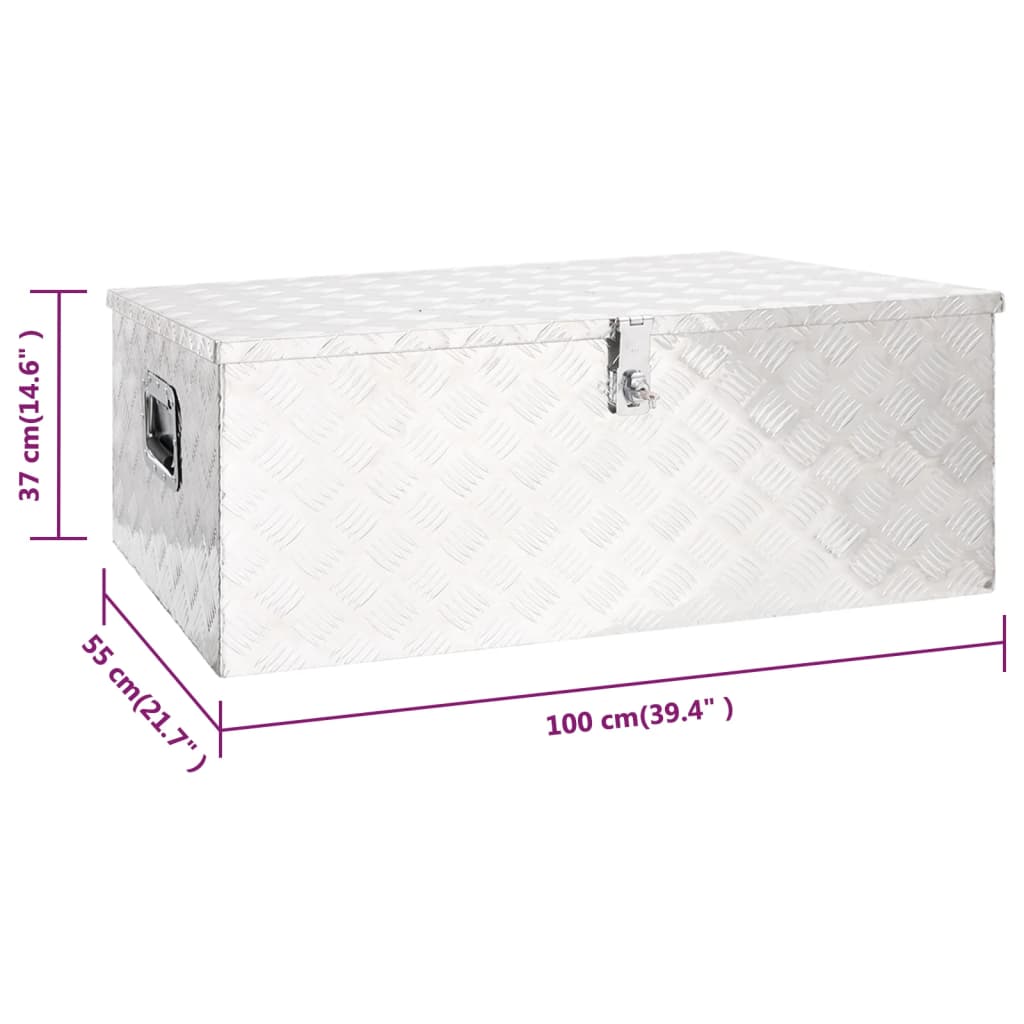 8720287132936_g_en_hd_7 vidaXL Storage Box Silver 100x55x37 cm Aluminium - Image 8