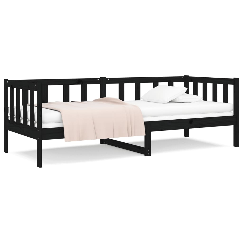 8720287133483_a_en_hd_1 vidaXL Day Bed without Mattress Black 90x190 cm Solid Wood Pine - Image 2