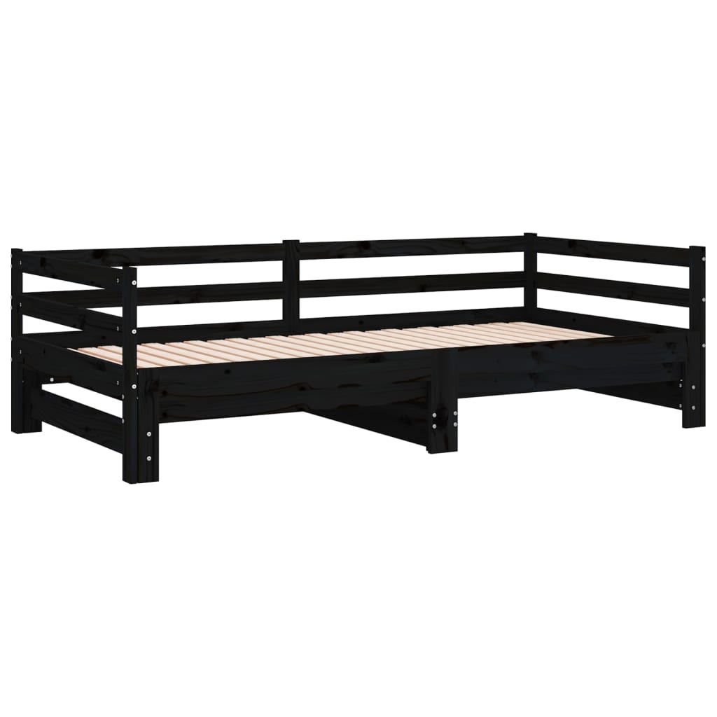 8720287133582_g_en_hd_1 vidaXL Pull-out Day Bed without Mattress Black 90x190 cm - Image 3