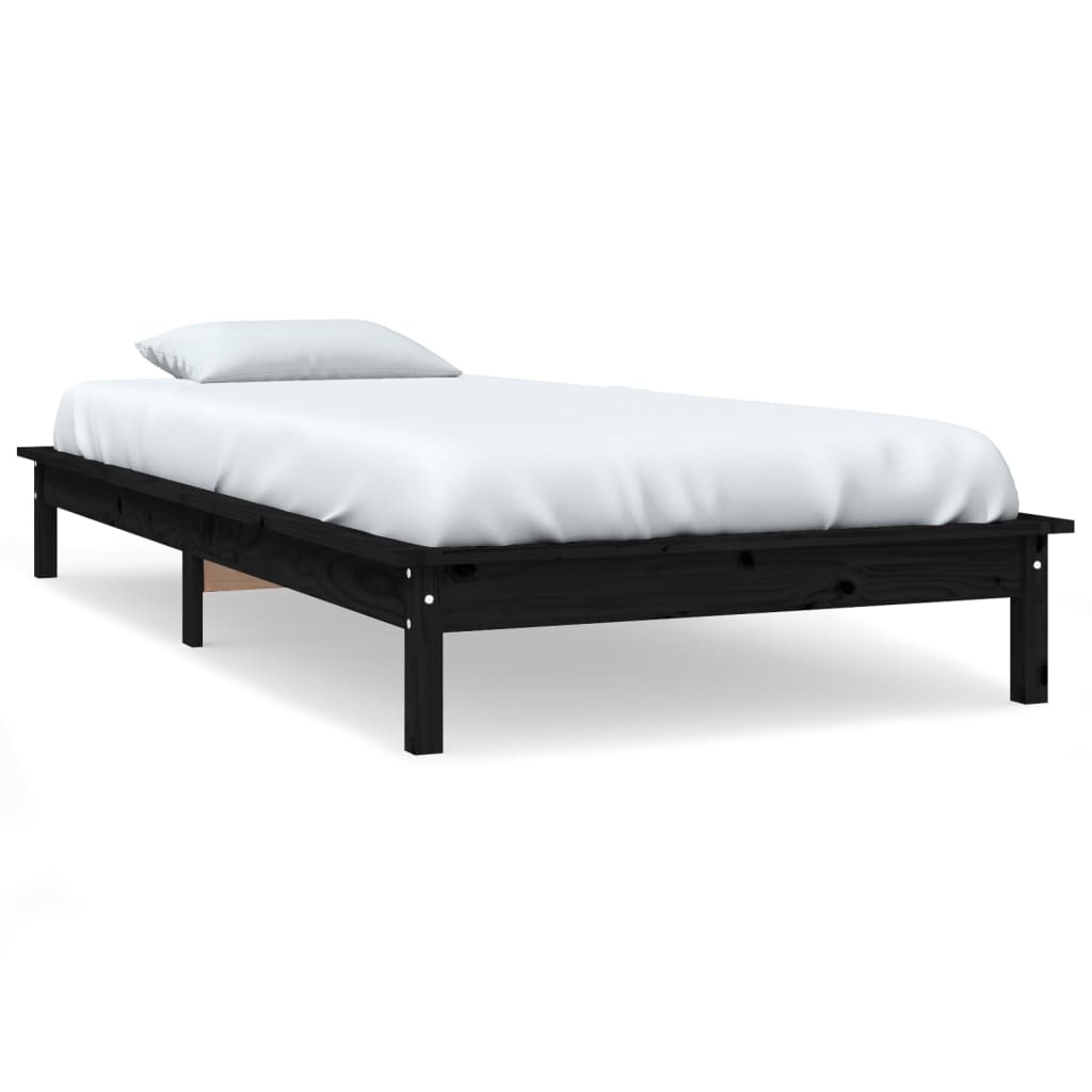 8720287134633_a_en_hd_1 vidaXL Bed Frame without Mattress Black 90x190 cm Solid Wood - Image 2