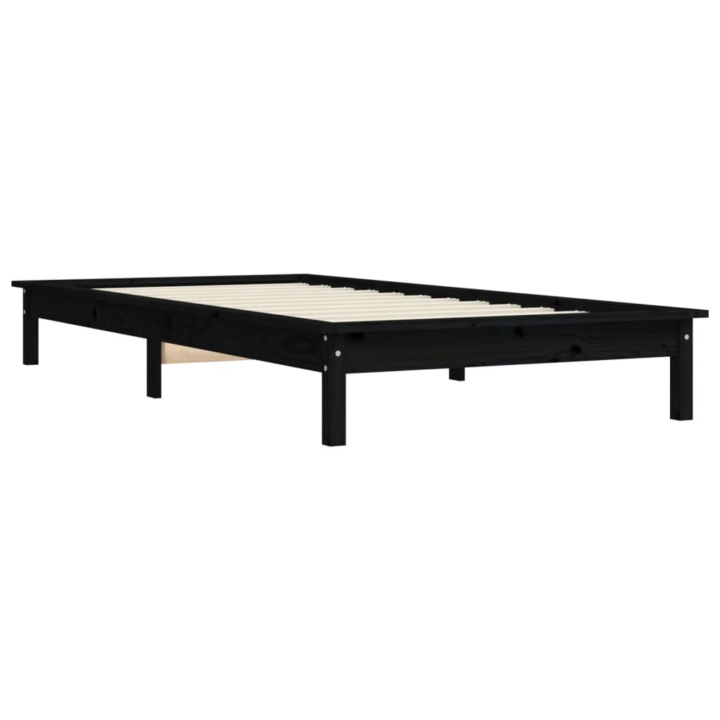 8720287134633_g_en_hd_2 vidaXL Bed Frame without Mattress Black 90x190 cm Solid Wood - Image 4