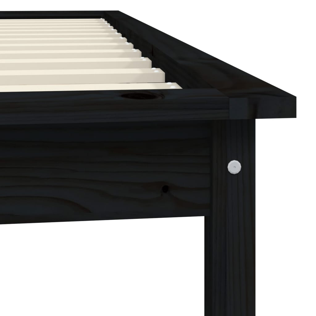 8720287134633_g_en_hd_5 vidaXL Bed Frame without Mattress Black 90x190 cm Solid Wood - Image 7