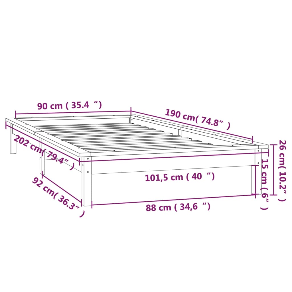 8720287135272_g_en_hd_11 vidaXL LED Bed Frame without Mattress Honey Brown 90x190 cm Solid Wood - Image 13