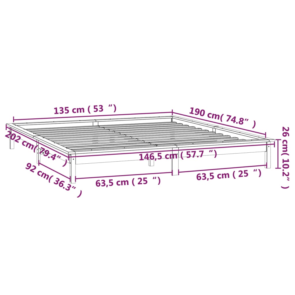 8720287135371_g_en_hd_11 vidaXL LED Bed Frame without Mattress Honey Brown 135x190 cm Solid Wood - Image 13