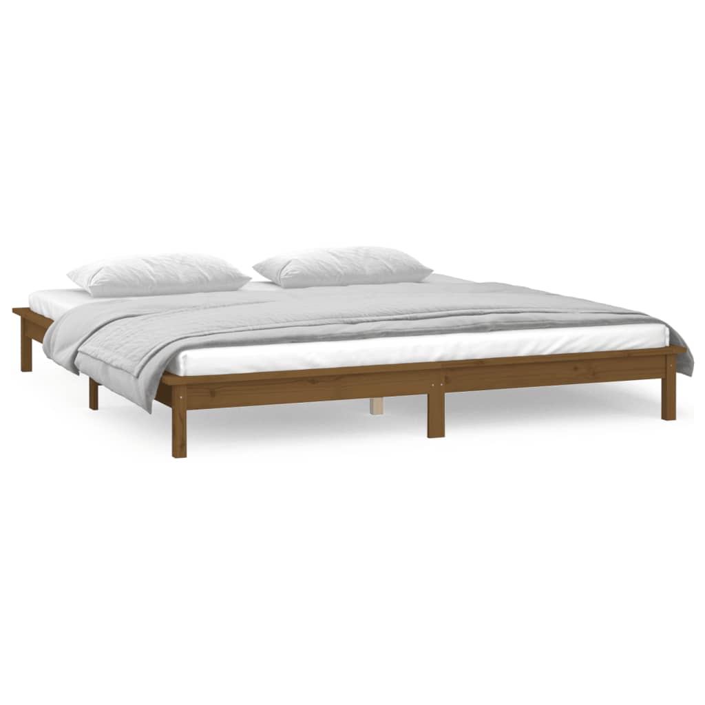 8720287135371_g_en_hd_2 vidaXL LED Bed Frame without Mattress Honey Brown 135x190 cm Solid Wood - Image 4