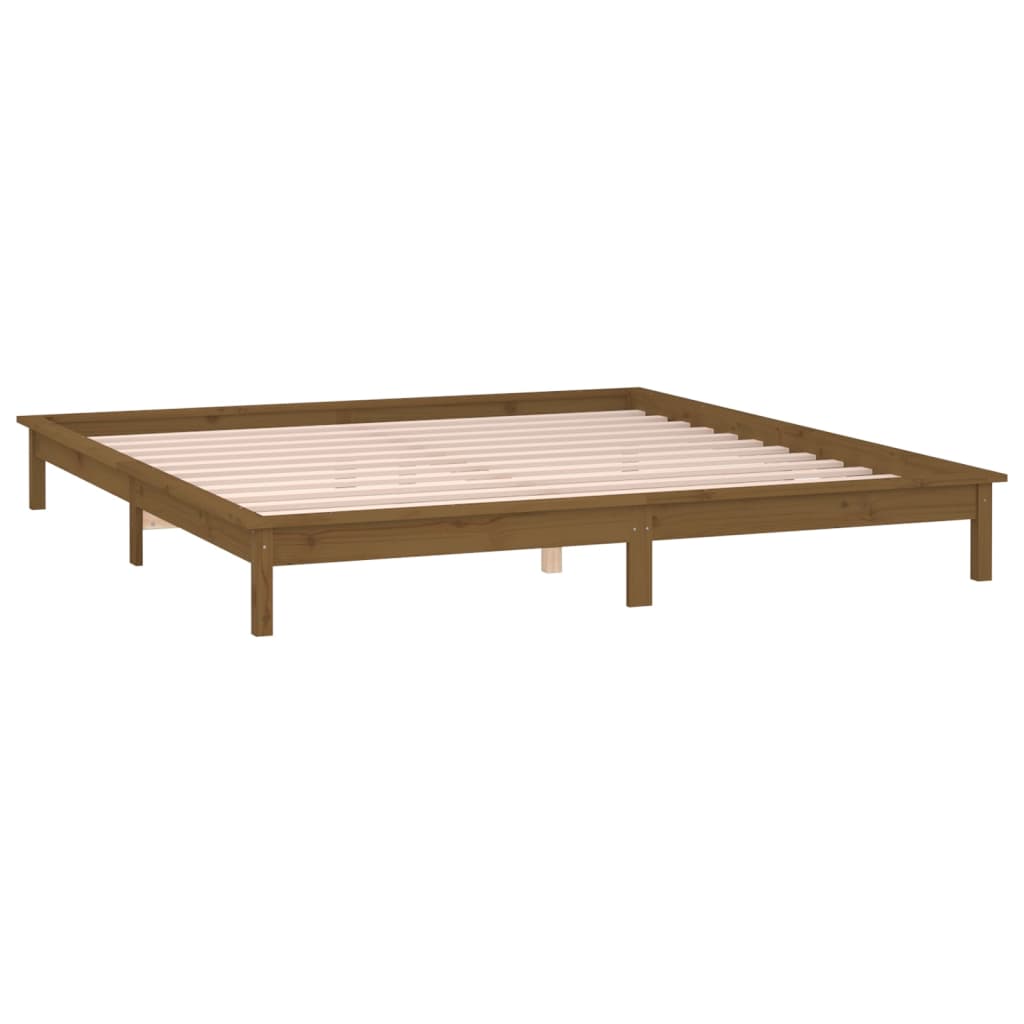 8720287135371_g_en_hd_4 vidaXL LED Bed Frame without Mattress Honey Brown 135x190 cm Solid Wood - Image 6