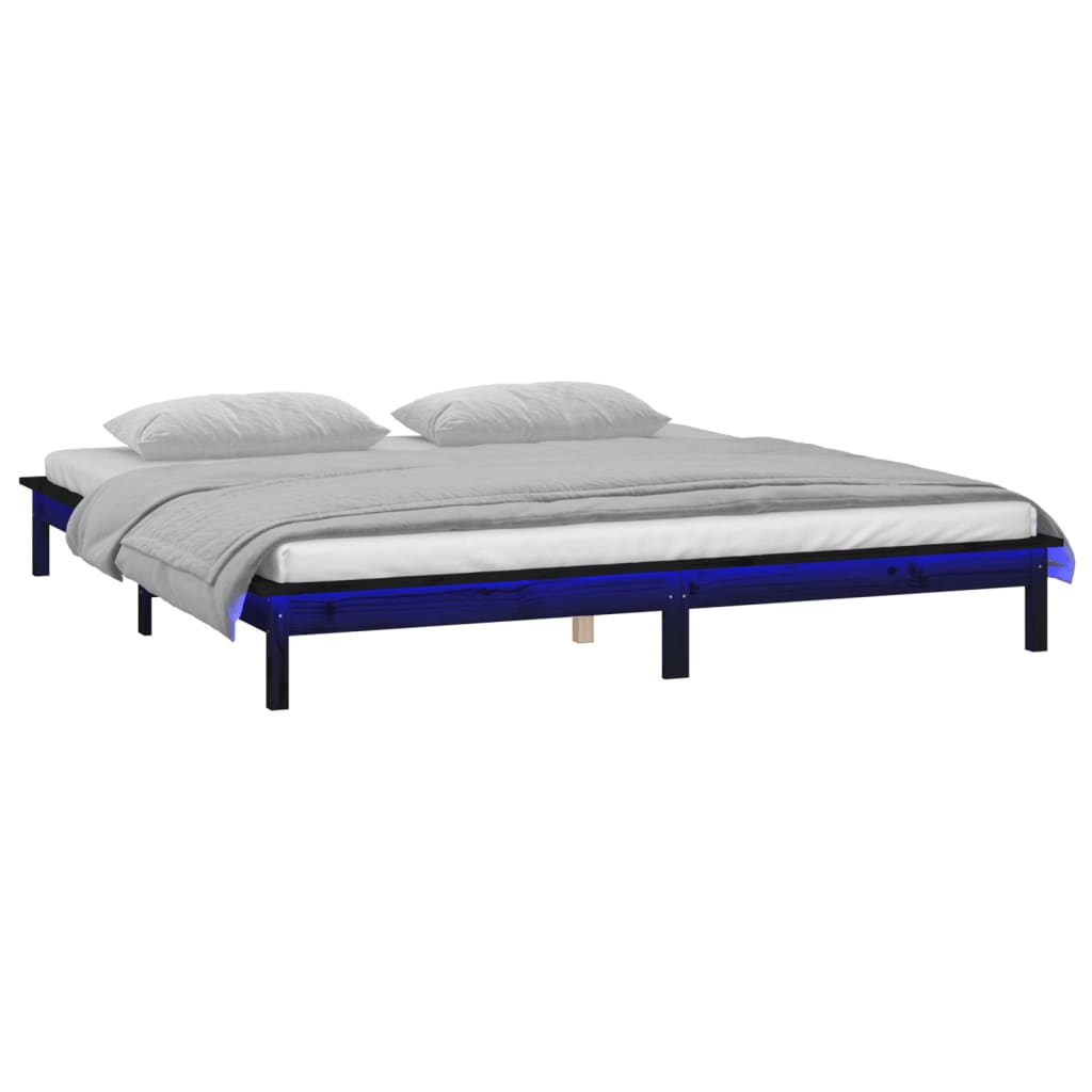 8720287135388_g_en_hd_1 vidaXL LED Bed Frame without Mattress Black 135x190 cm Solid Wood - Image 3