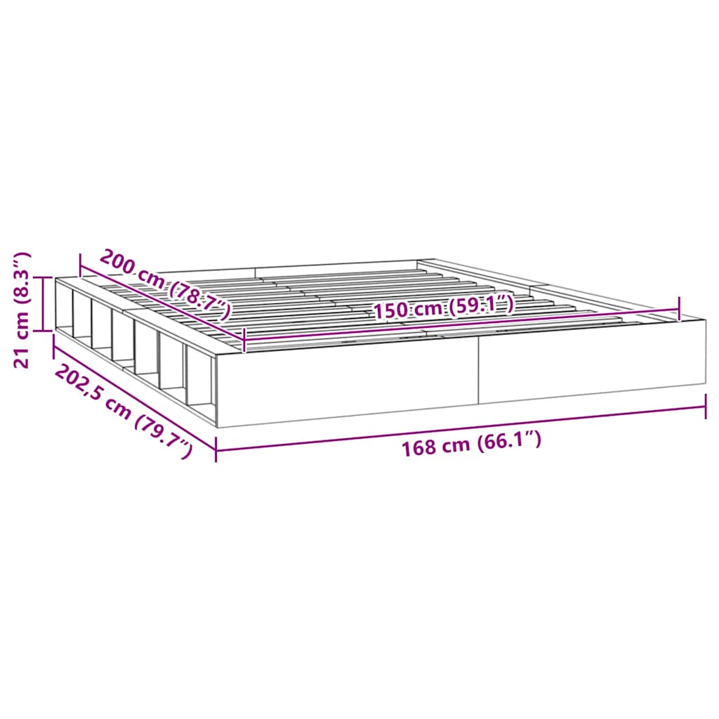 8720287135593_g_en_hd_6 vidaXL Bed Frame without Mattress 150x200 cm Solid Wood - Image 8