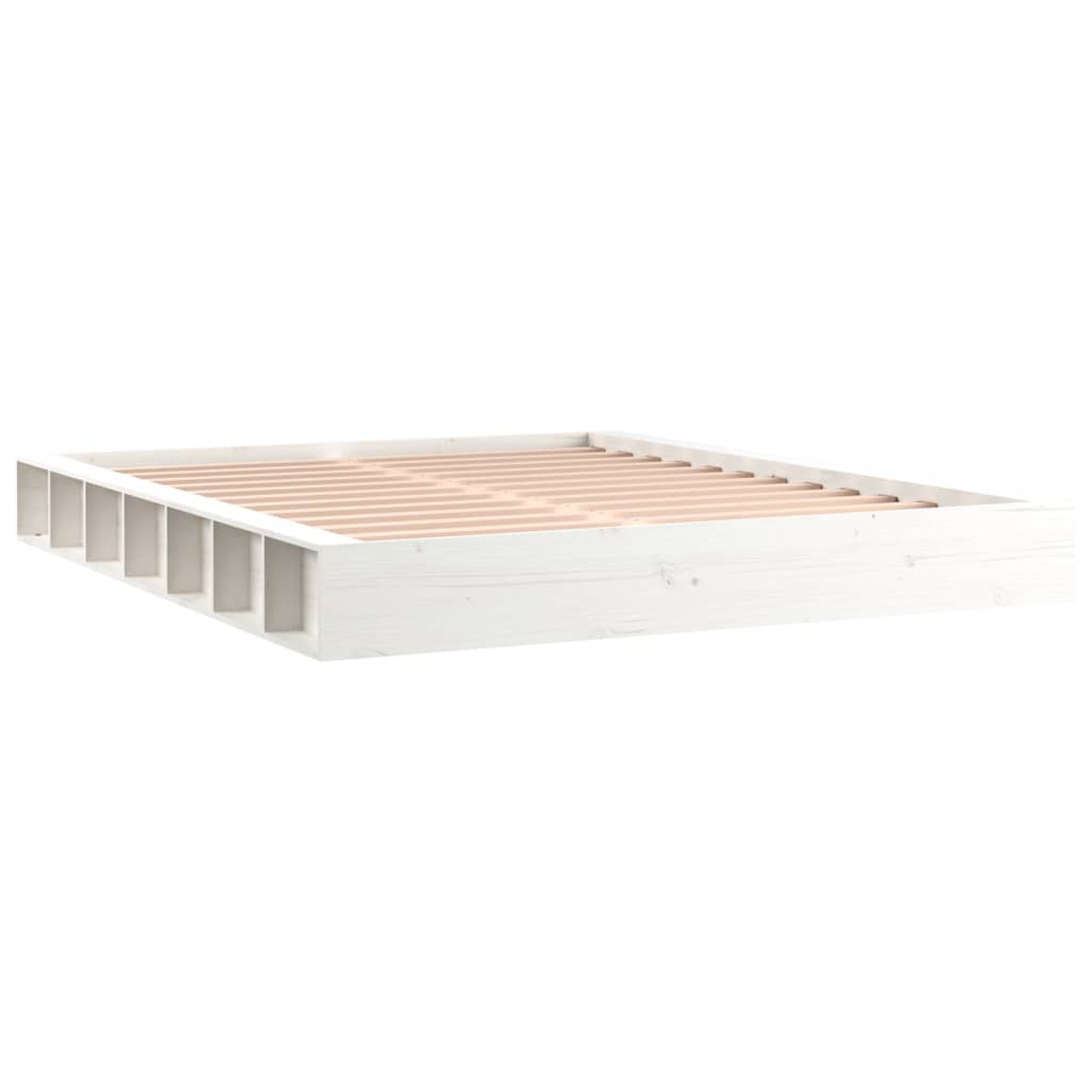 8720287135609_g_en_hd_1 vidaXL Bed Frame without Mattress White 150x200 cm Solid Wood - Image 3