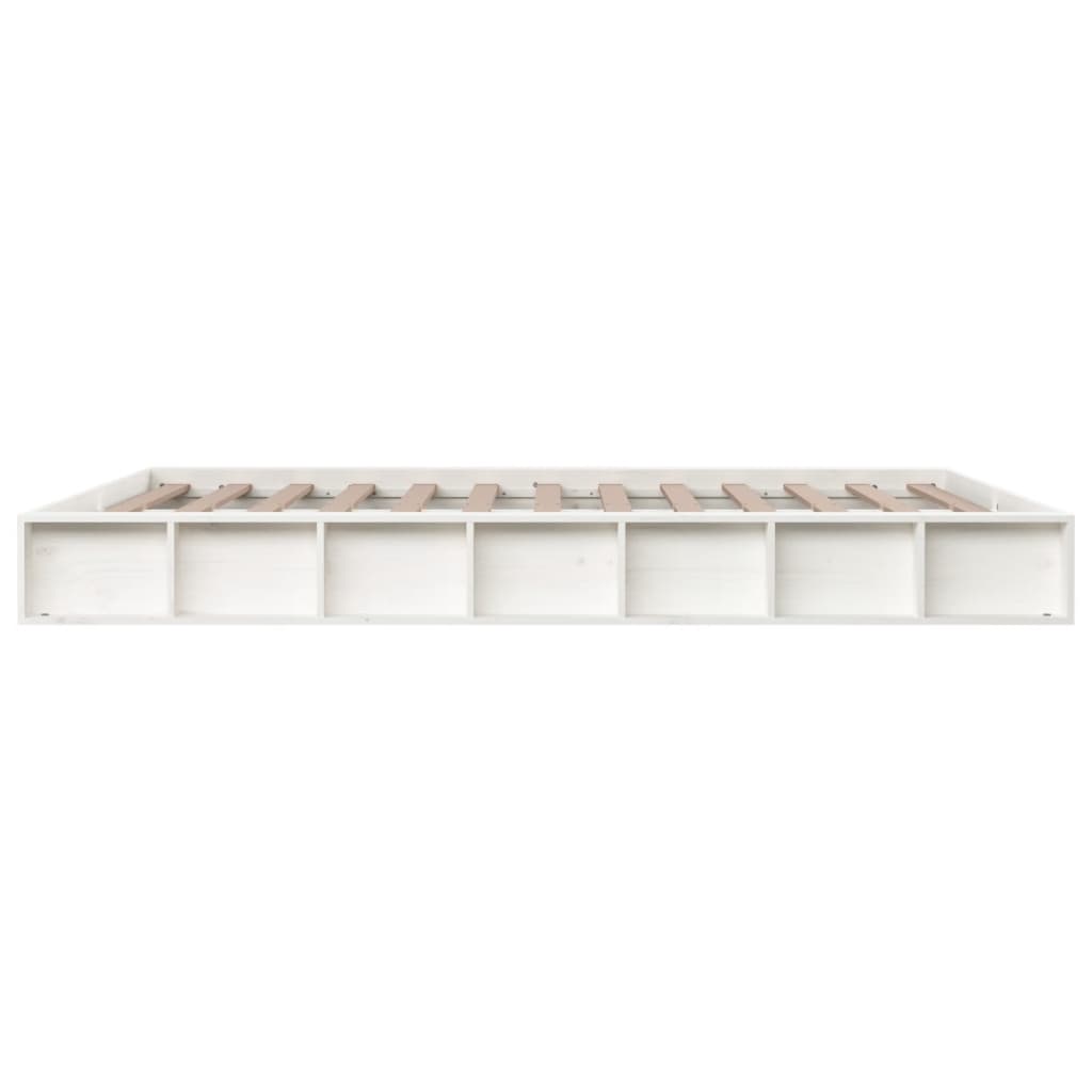 8720287135609_g_en_hd_3 vidaXL Bed Frame without Mattress White 150x200 cm Solid Wood - Image 5