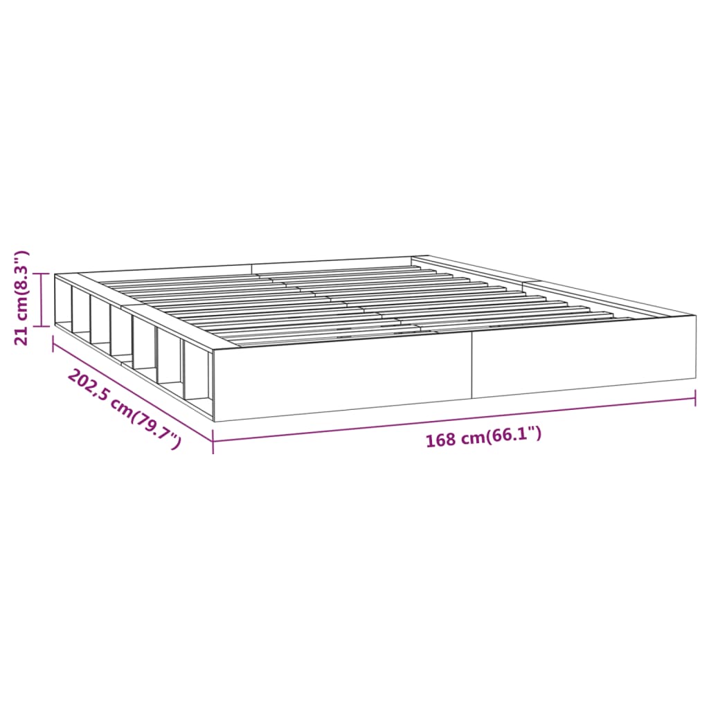 8720287135609_g_en_hd_6 vidaXL Bed Frame without Mattress White 150x200 cm Solid Wood - Image 8