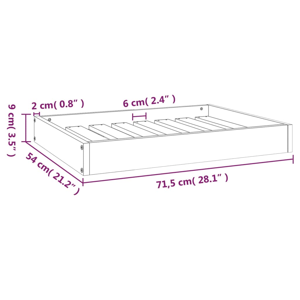 8720287137450_g_en_hd_6 vidaXL Dog Bed White 71.5x54x9 cm Solid Wood Pine - Image 8