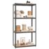 vidaXL 4-Layer Shelves 2 pcs Anthracite Steel and Engineered Wood - Image 3