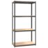 vidaXL 4-Layer Shelves 2 pcs Anthracite Steel and Engineered Wood - Image 4