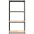 vidaXL 4-Layer Shelves 2 pcs Anthracite Steel and Engineered Wood - Image 5