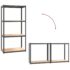 vidaXL 4-Layer Shelves 2 pcs Anthracite Steel and Engineered Wood - Image 9