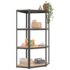 vidaXL 4-Layer Corner Shelf Anthracite Steel and Engineered Wood - Image 3