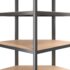 vidaXL 4-Layer Corner Shelf Anthracite Steel and Engineered Wood - Image 7