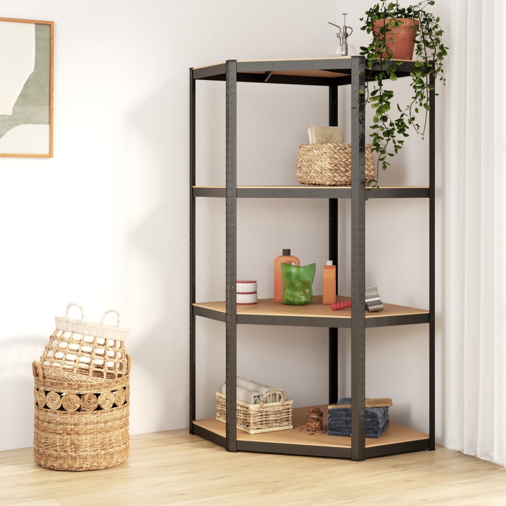 8720287138174_m_en_hd_1 vidaXL 4-Layer Corner Shelf Anthracite Steel and Engineered Wood - Image 1